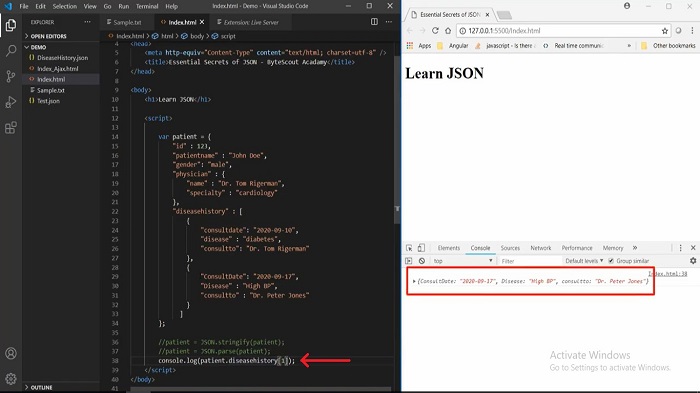 Explore JSON File